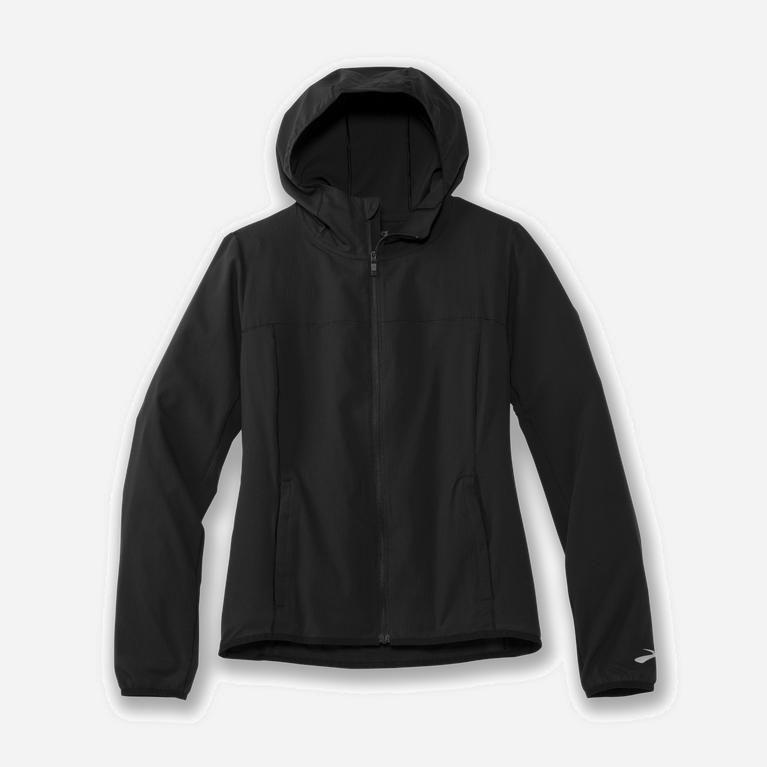 Brooks Canopy Israel - Women's Running Jackets - Black (49502-WVGB)